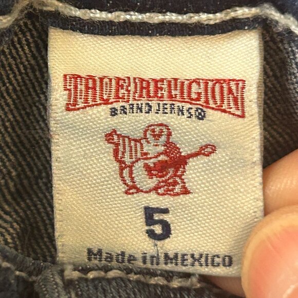 True Religion Y2K Little Girls Size 5 Lya Style Straight Leg Adjustable Waist - Picture 13 of 16